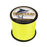 500M 547Yds Fluo Yellow 6lb-100lb HERCULES PE geflochtene Angelschnur 4 Stränge