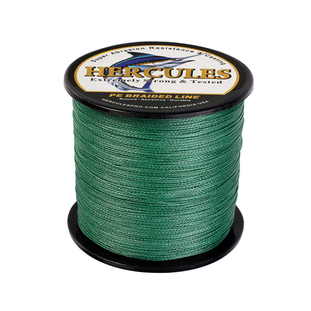 500M 547Yds Green 6lb-100lb HERCULES PE Braided Fishing Line 4 Strands