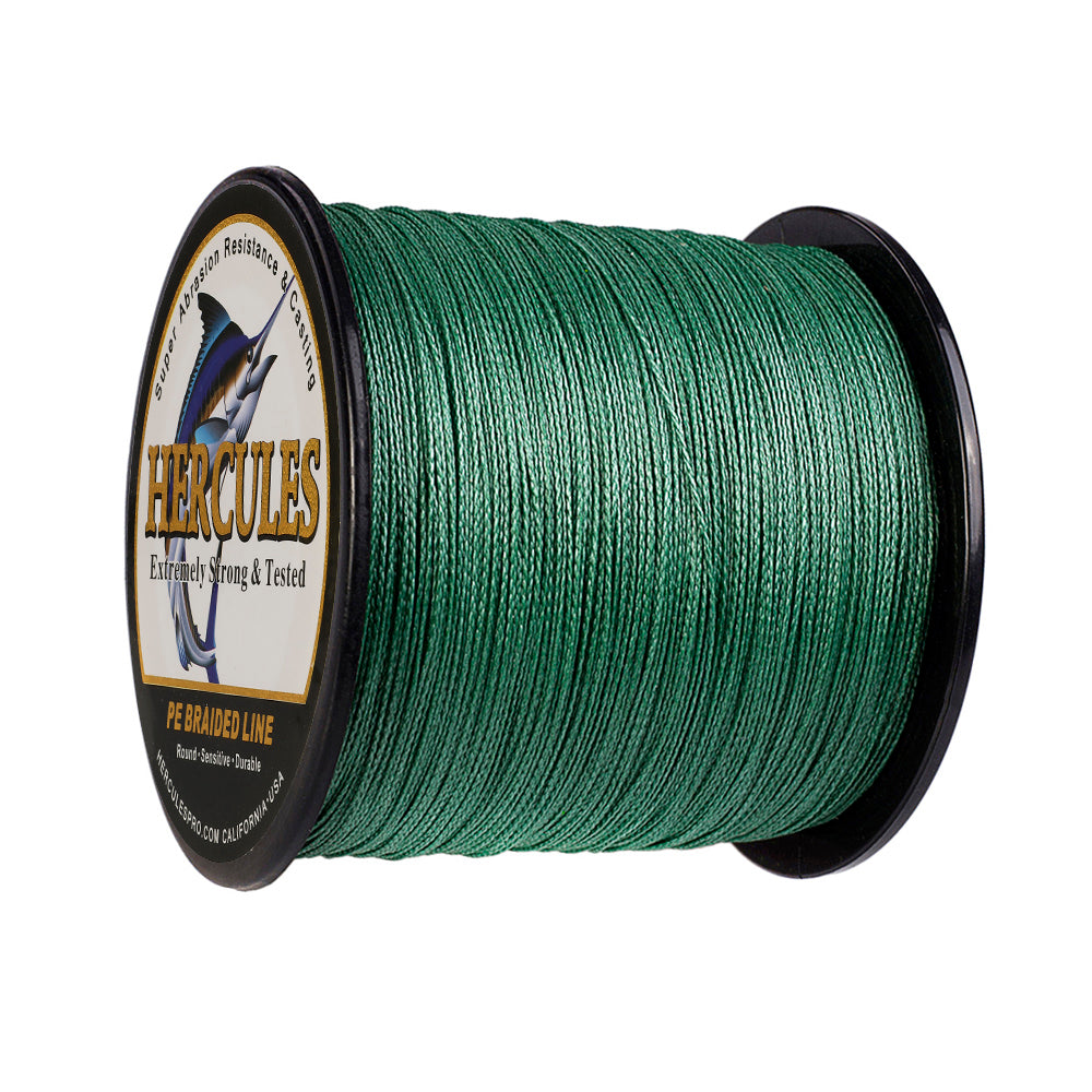 500M 547Yds Green 6lb-100lb HERCULES PE Braided Fishing Line 4 Strands