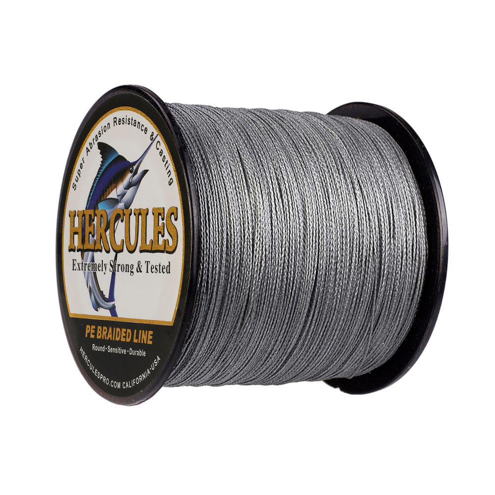 500M 547Yds Grey 6lb-100lb HERCULES PE Braided Fishing Line 4 Strands