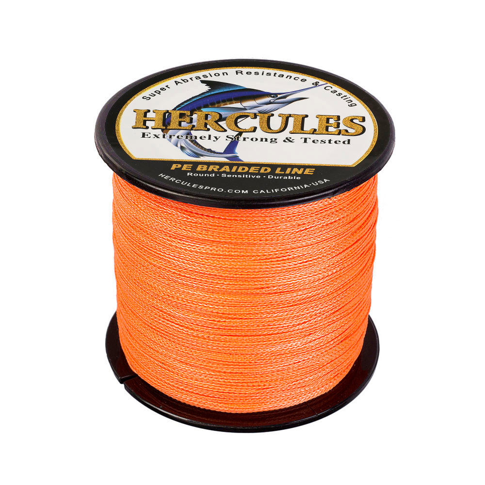 500M 547Yds Orange 6lb-100lb HERCULES PE geflochtene Angelschnur 4 Stränge