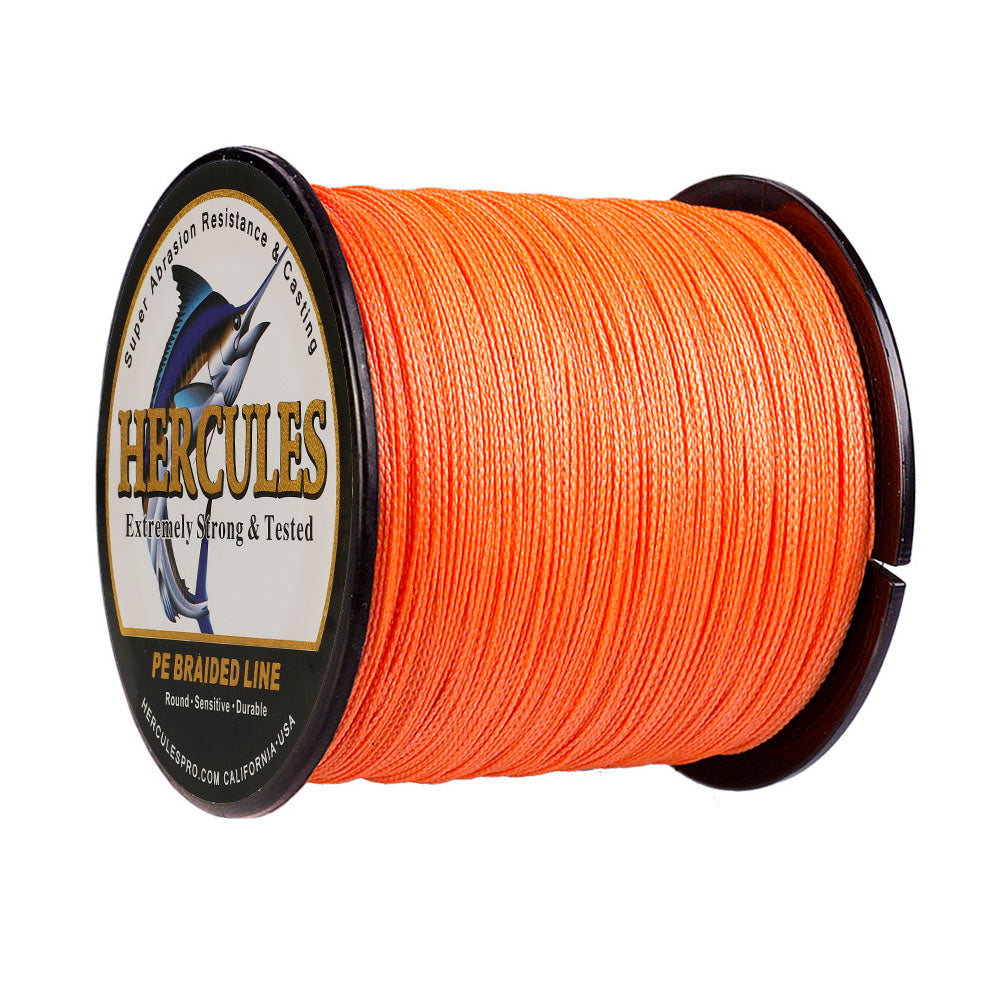500M 547Yds Orange 6lb-100lb HERCULES PE geflochtene Angelschnur 4 Stränge