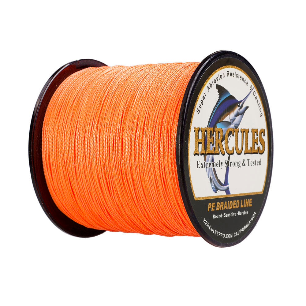 500M 547Yds Orange 6lb-100lb HERCULES PE geflochtene Angelschnur 4 Stränge