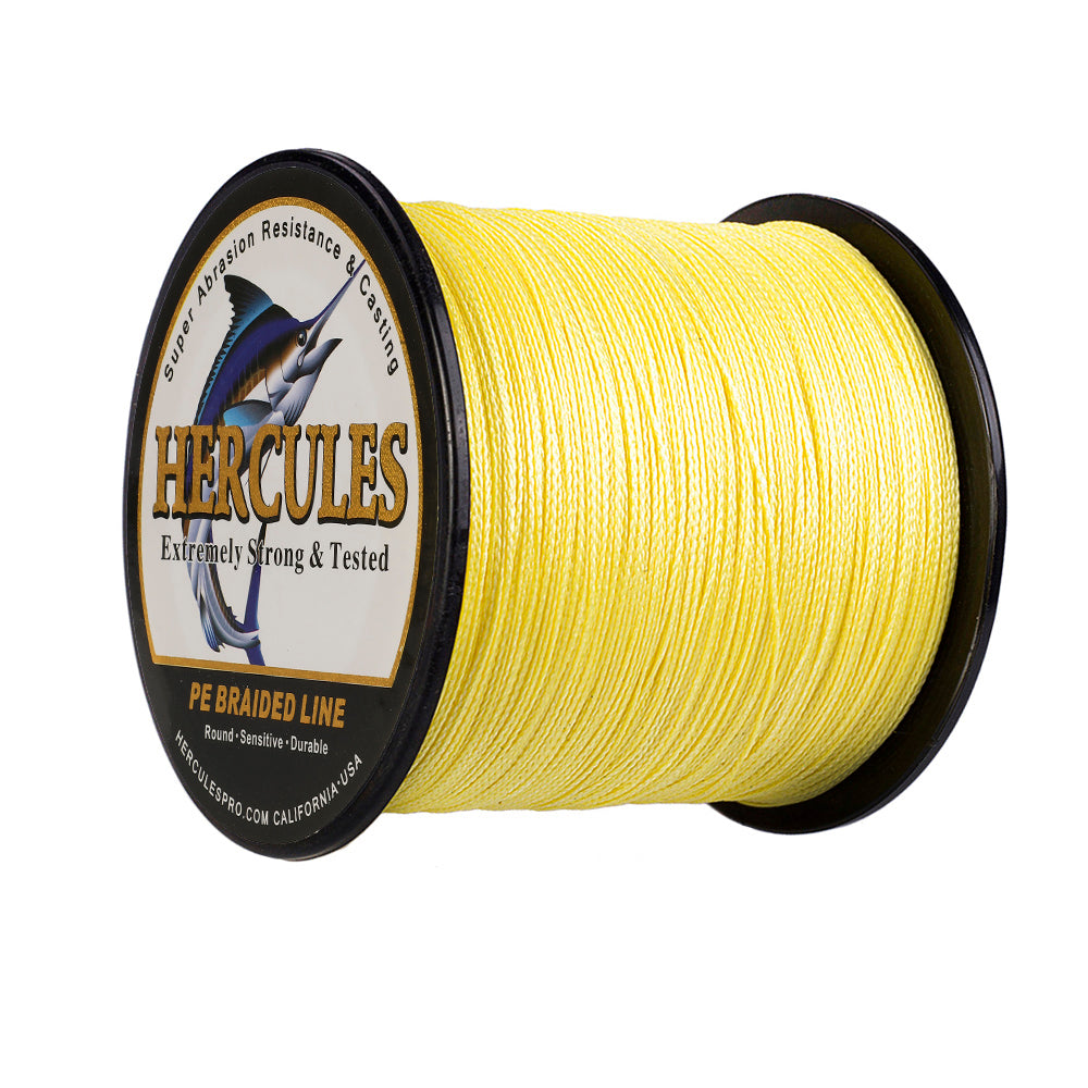 500M 547Yds Yellow 6lb-100lb HERCULES PE Braided Fishing Line 4 Strands