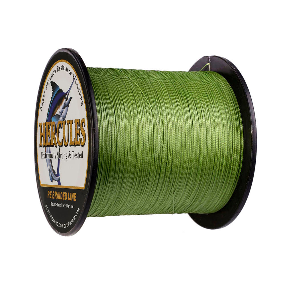 500M 547Yds Army Green 6lb-100lb HERCULES PE geflochtene Angelschnur 4 Stränge