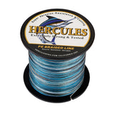 500M 547Yds Camo Blue 6lb-100lb HERCULES PE geflochtene Angelschnur 4 Stränge