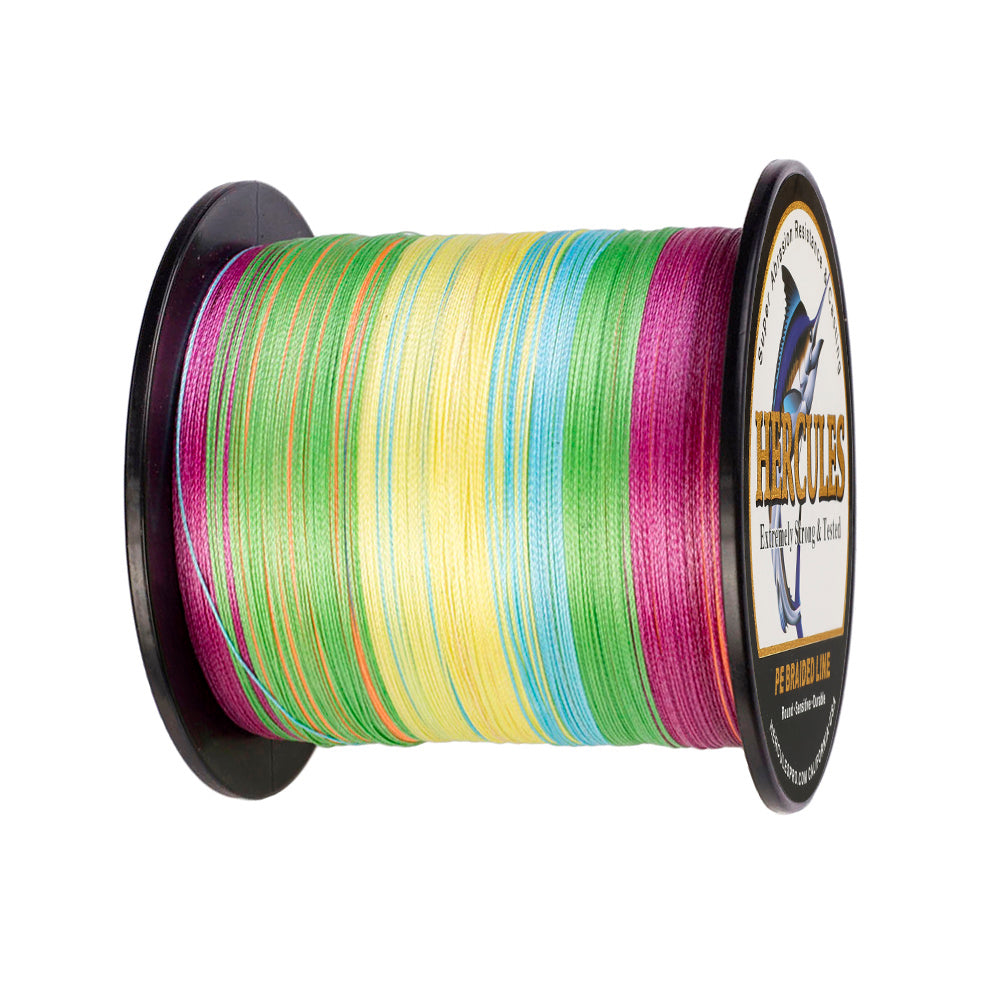 500M 547Yds Mehrfarbig 6lb-100lb HERCULES PE geflochtene Angelschnur 4 Stränge