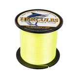 500M 547Yds Fluo Yellow 6lb-100lb HERCULES PE geflochtene Angelschnur 4 Stränge