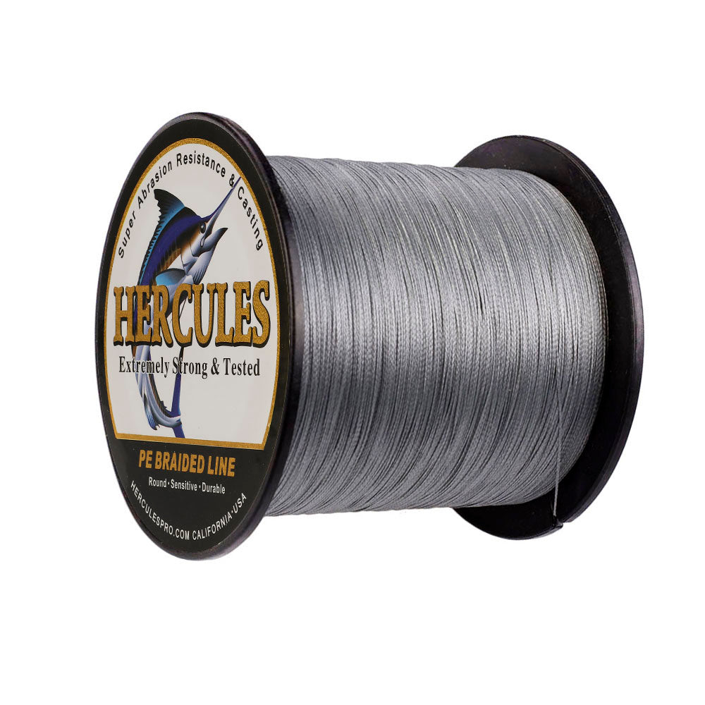500M 547Yds Grey 6lb-100lb HERCULES PE Braided Fishing Line 4 Strands