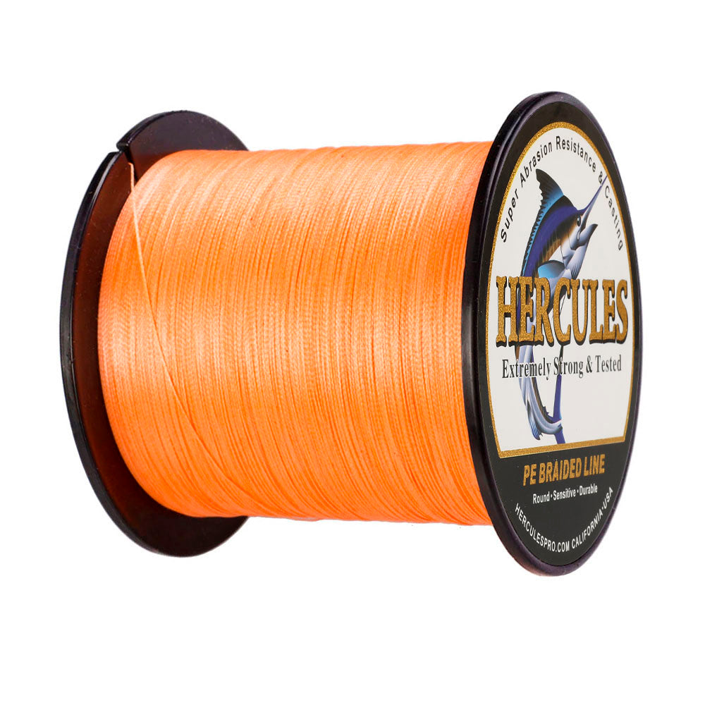 500M 547Yds Orange 6lb-100lb HERCULES PE geflochtene Angelschnur 4 Stränge