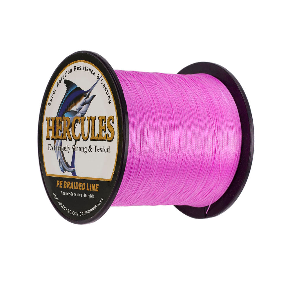 500M 547Yds Pink 6lb-100lb HERCULES PE Braided Fishing Line 4 Strands