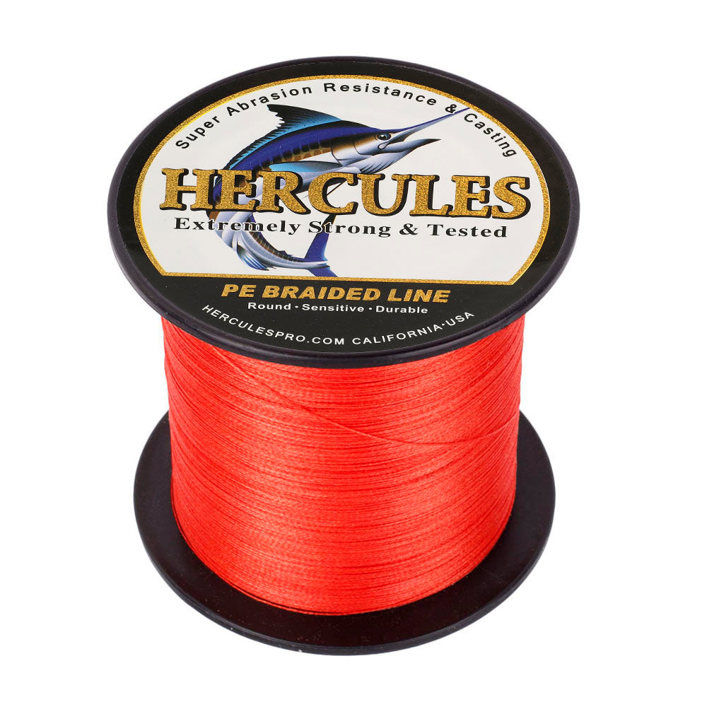 500M 547Yds Red 6lb-100lb HERCULES PE Braided Fishing Line 4 Strands