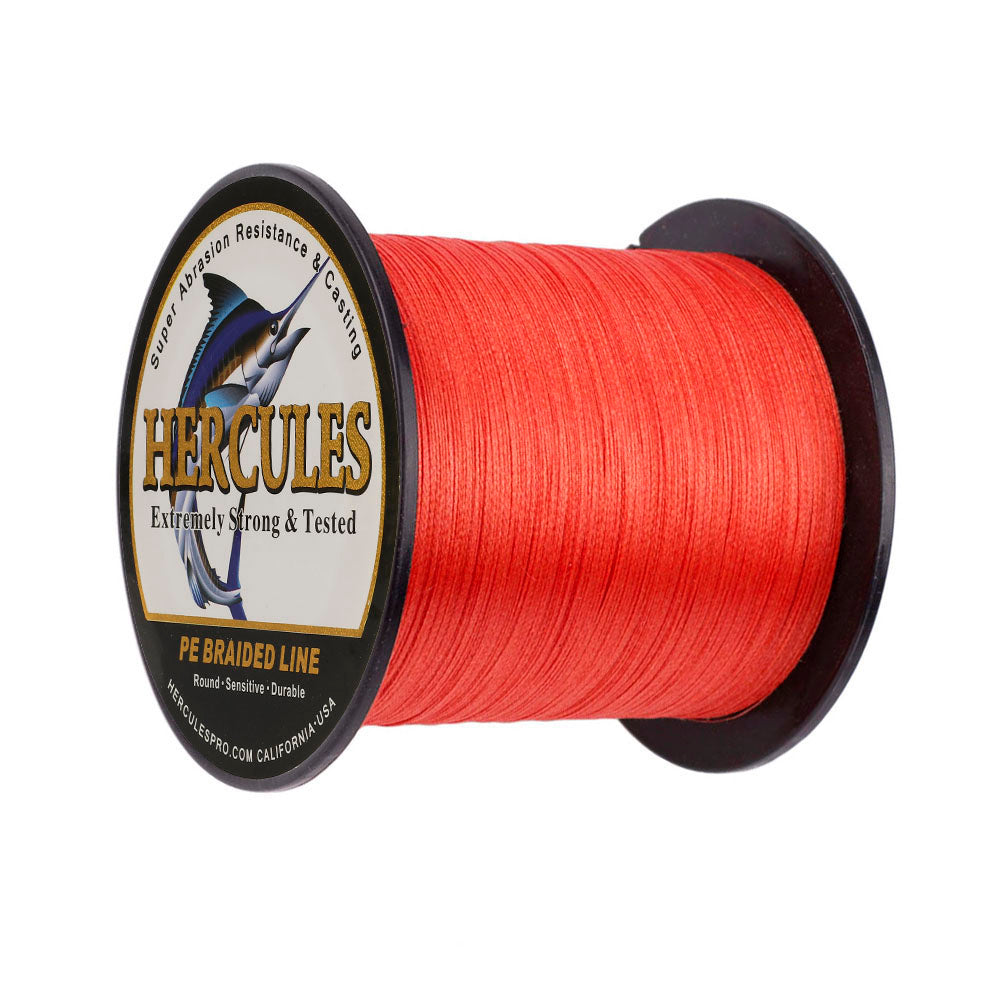 500M 547Yds Red 6lb-100lb HERCULES PE Braided Fishing Line 4 Strands