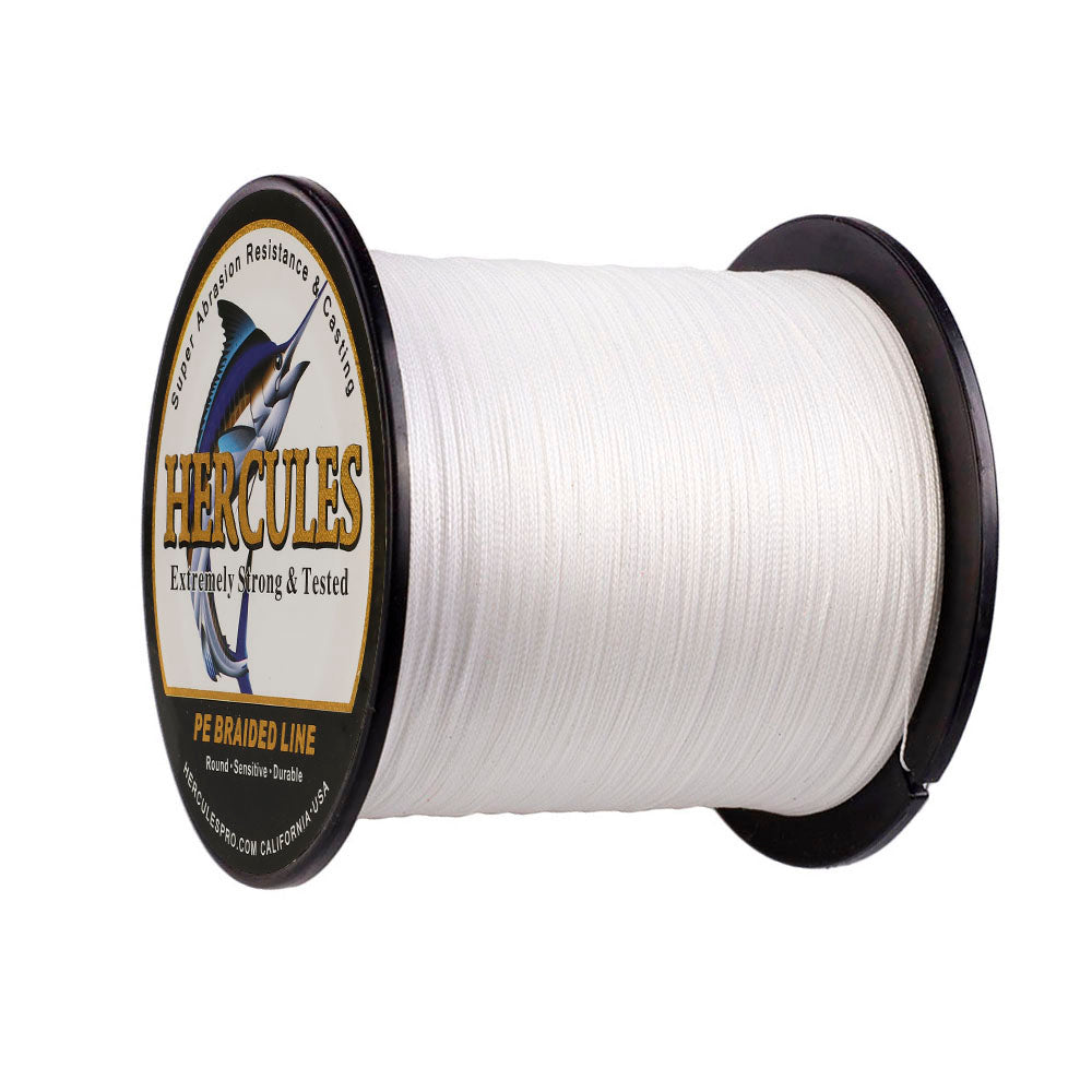 500M 547Yds White 6lb-100lb HERCULES PE Braided Fishing Line 4 Strands