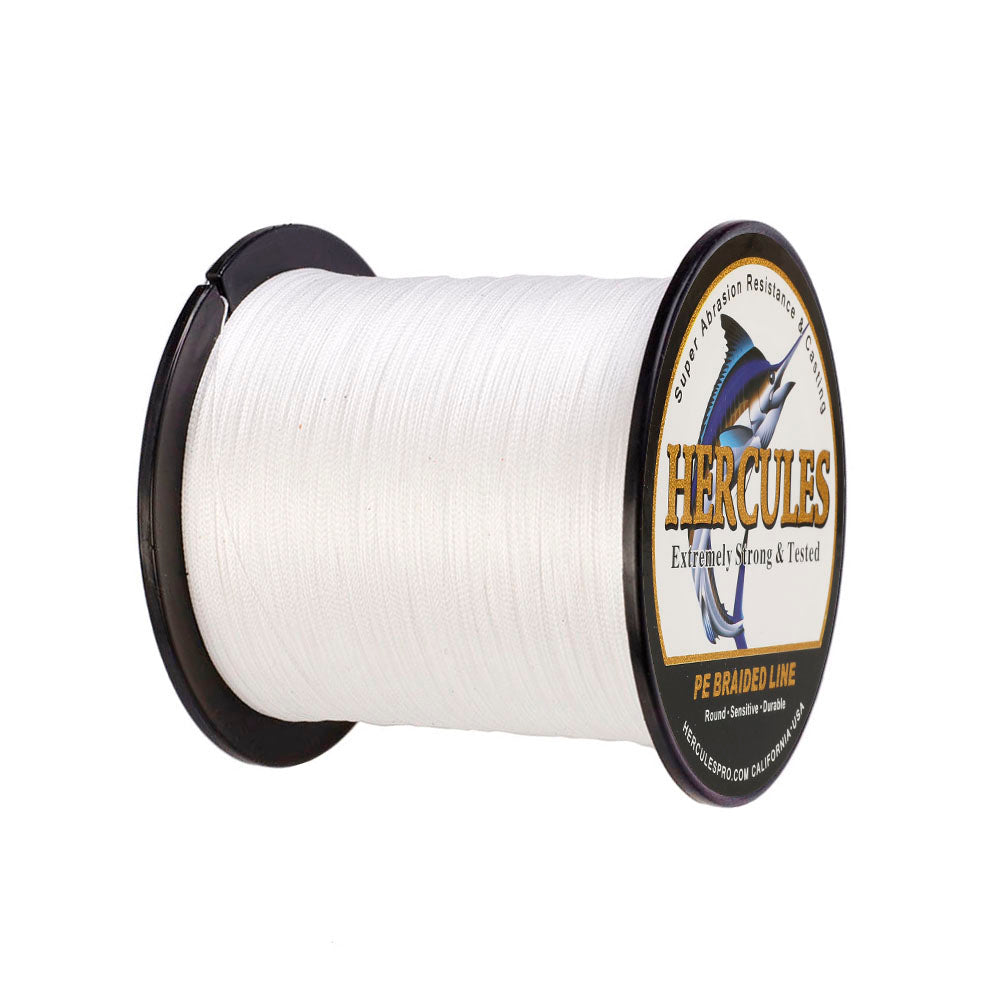 500M 547Yds White 6lb-100lb HERCULES PE Braided Fishing Line 4 Strands