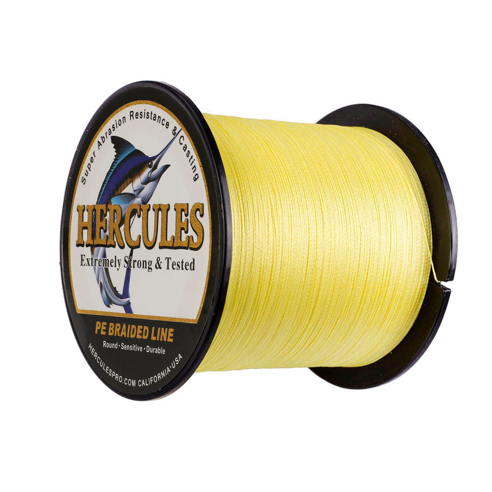 500M 547Yds Yellow 6lb-100lb HERCULES PE Braided Fishing Line 4 Strands