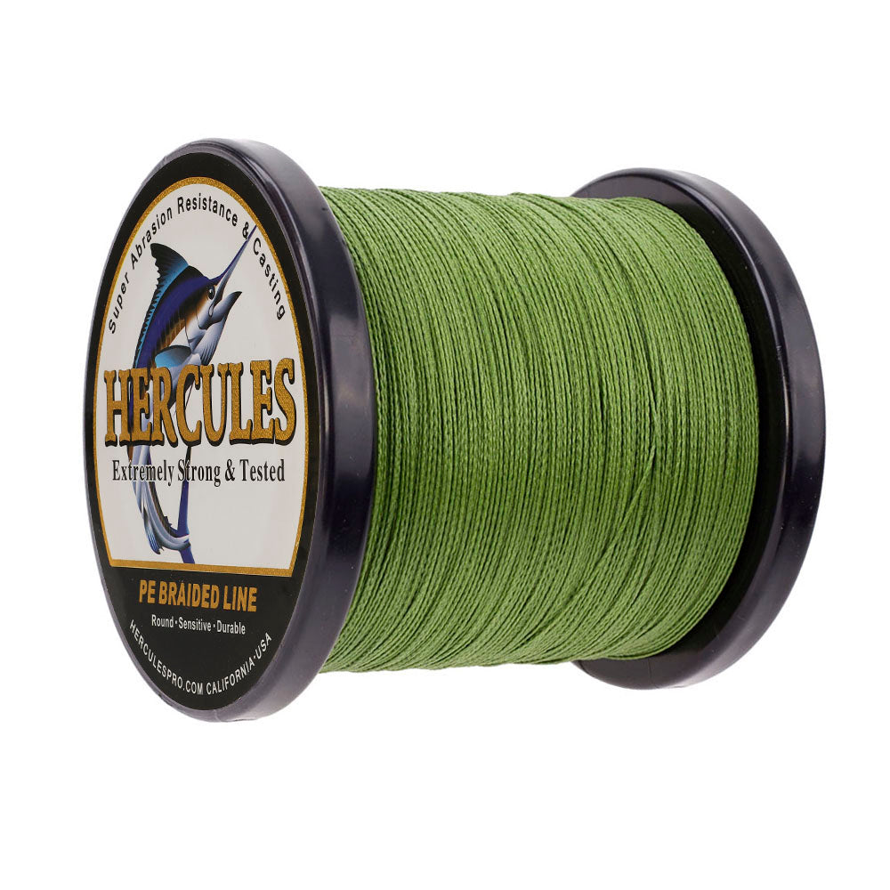 500M 547Yds Army Green 6lb-100lb HERCULES PE geflochtene Angelschnur 4 Stränge