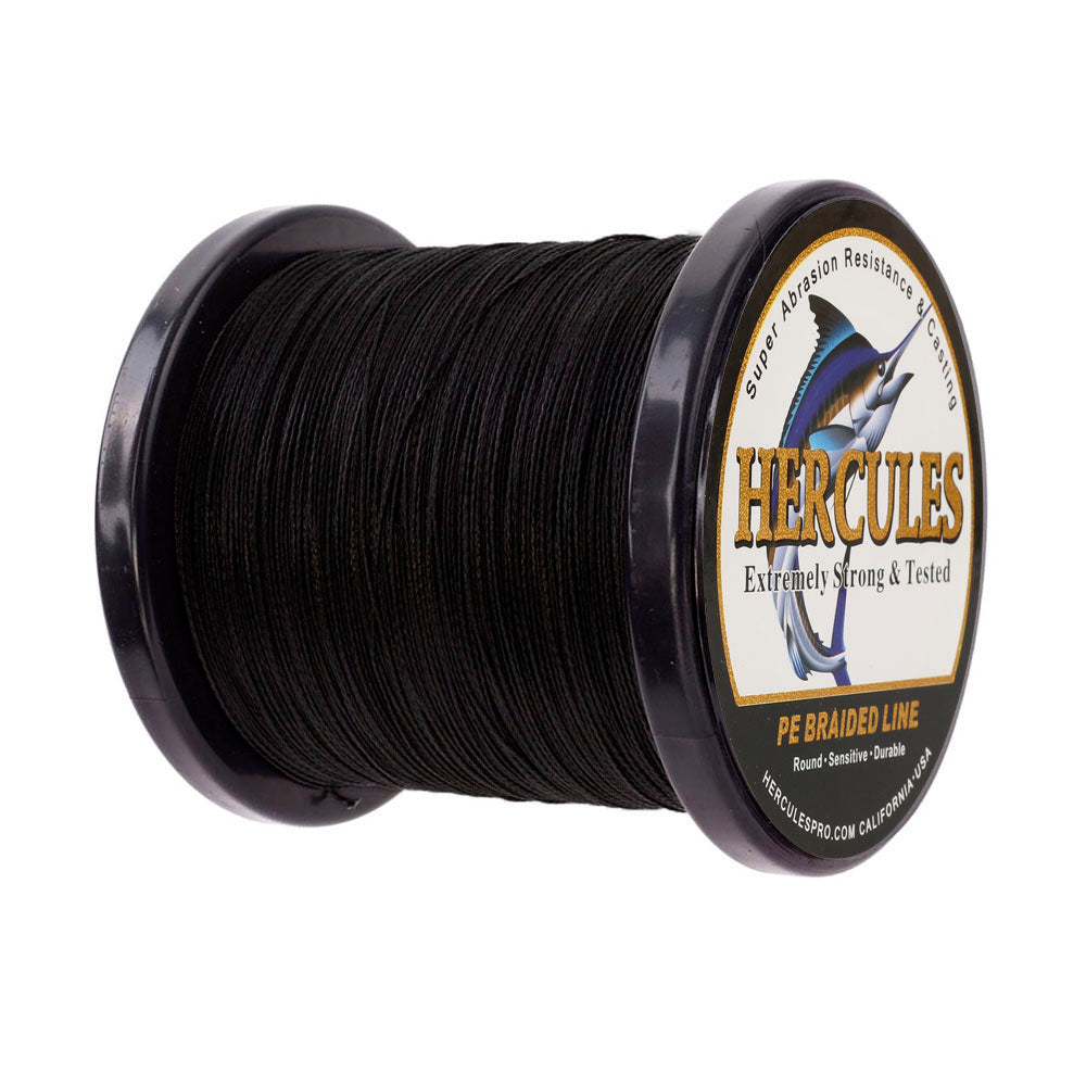 500M 547Yds Black 6lb-100lb HERCULES PE Braided Fishing Line 4 Strands