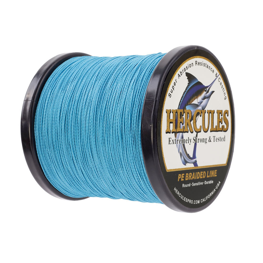 500M 547Yds Blue 6lb-100lb HERCULES PE Braided Fishing Line 4 Strands