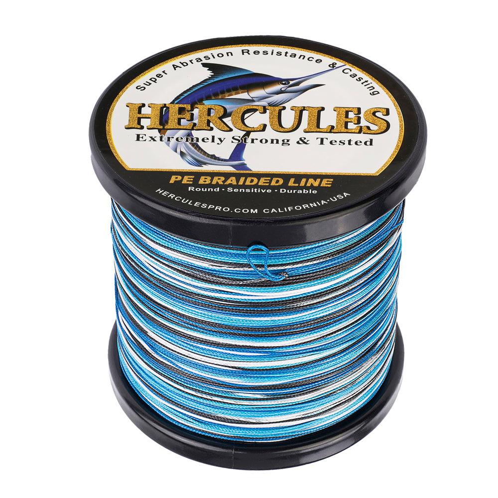 500M 547Yds Camo Blue 10lb-300lb HERCULES PE Braided Fishing Line 8 Strands