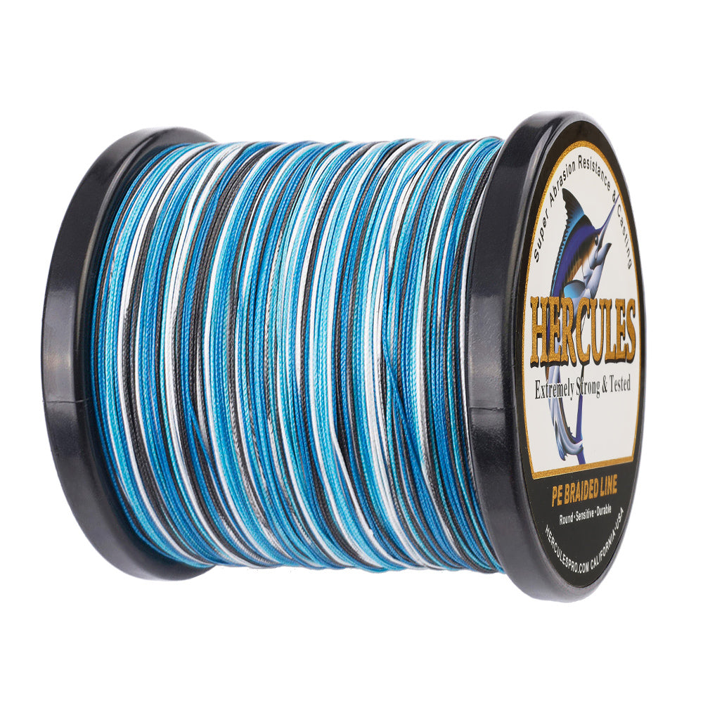 500M 547Yds Camo Blue 10lb-300lb HERCULES PE Braided Fishing Line 8 Strands
