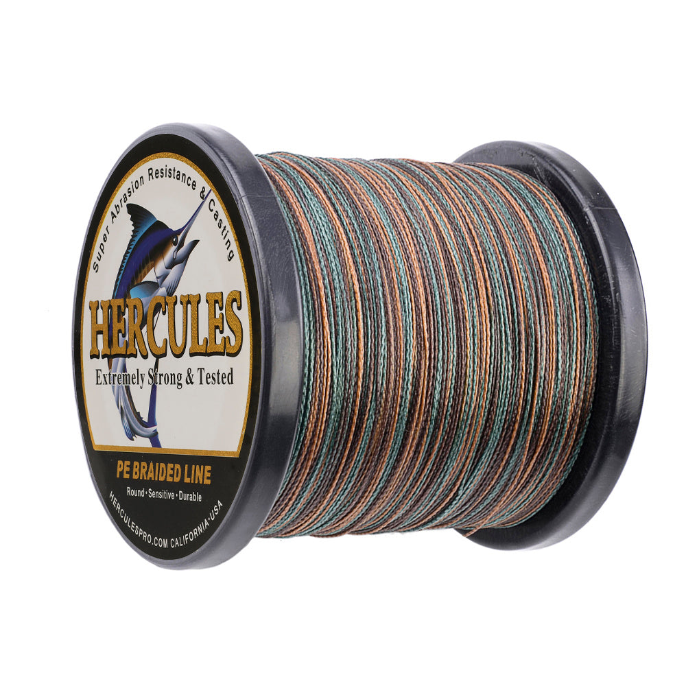 500M 547Yds Camouflage 6lb-100lb HERCULES PE Braided Fishing Line 4 Strands