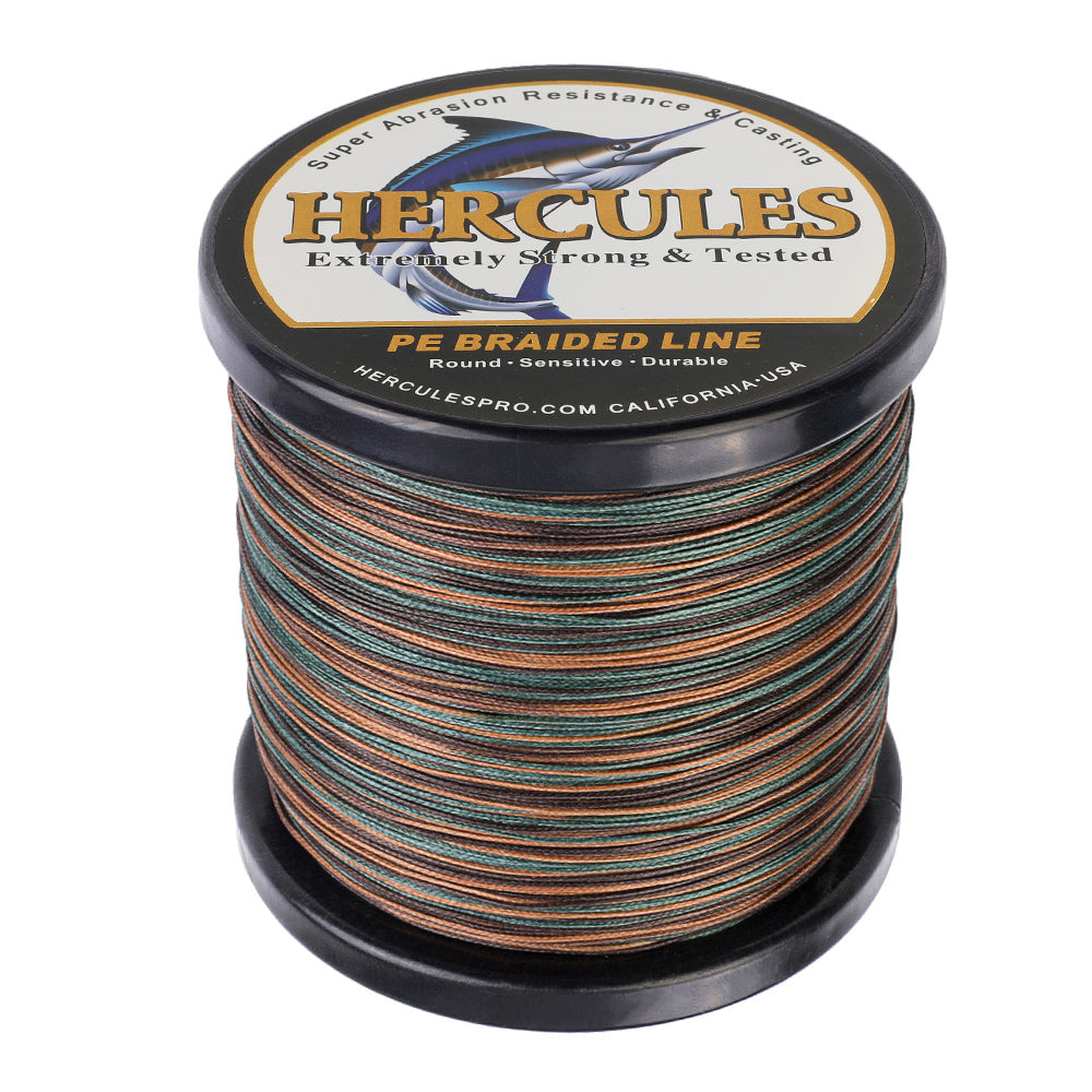 500M 547Yds Camouflage 10lb-300lb HERCULES PE Braided Fishing Line 8 Strands