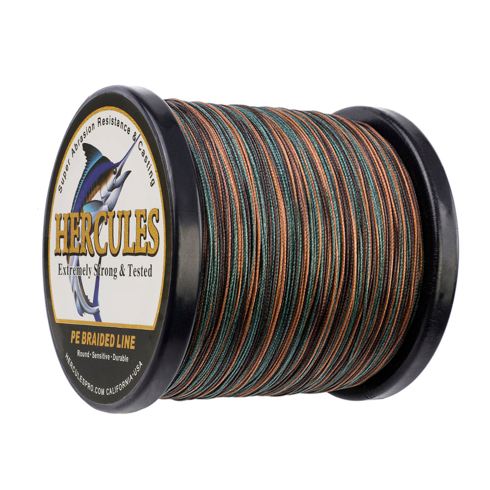 500M 547Yds Camouflage 10lb-300lb HERCULES PE Braided Fishing Line 8 Strands