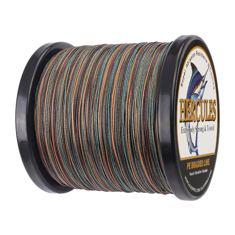 500M 547Yds Camouflage 10lb-300lb HERCULES PE Braided Fishing Line 8 Strands
