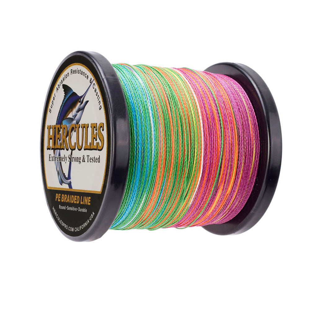 500M 547Yds Mehrfarbig 6lb-100lb HERCULES PE geflochtene Angelschnur 4 Stränge