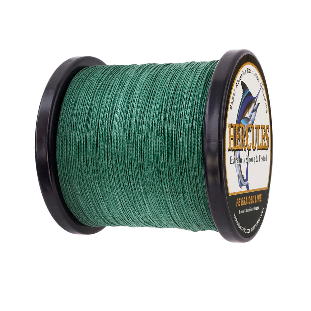 500M 547Yds Green 6lb-100lb HERCULES PE Braided Fishing Line 4 Strands