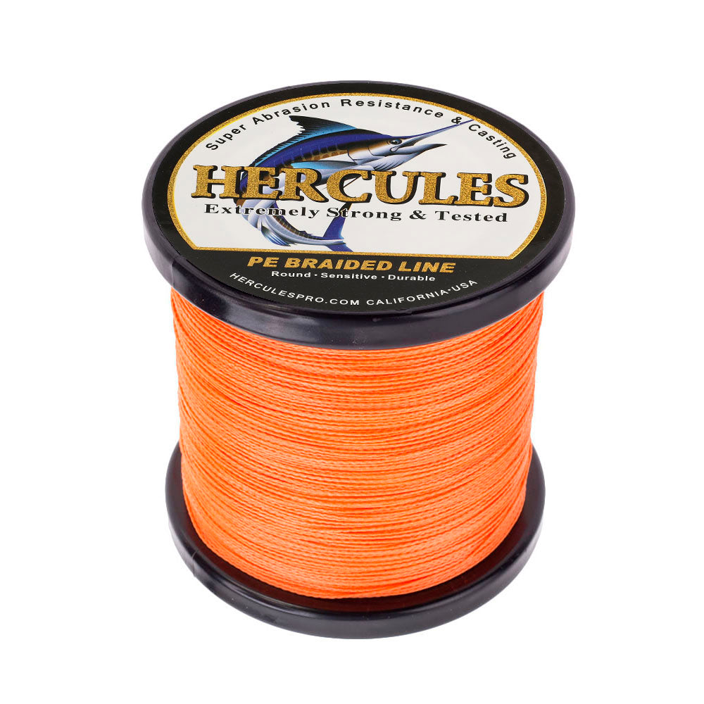 500M 547Yds Orange 6lb-100lb HERCULES PE geflochtene Angelschnur 4 Stränge