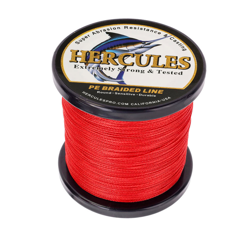 500M 547Yds Red 6lb-100lb HERCULES PE Braided Fishing Line 4 Strands