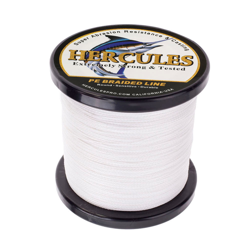 500M 547Yds White 6lb-100lb HERCULES PE Braided Fishing Line 4 Strands