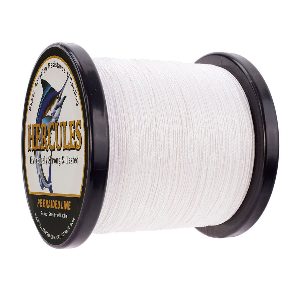 500M 547Yds White 6lb-100lb HERCULES PE Braided Fishing Line 4 Strands