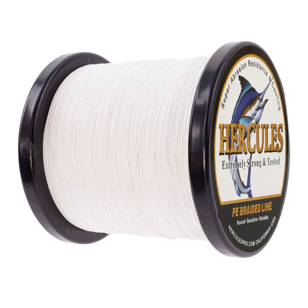 500M 547Yds White 6lb-100lb HERCULES PE Braided Fishing Line 4 Strands