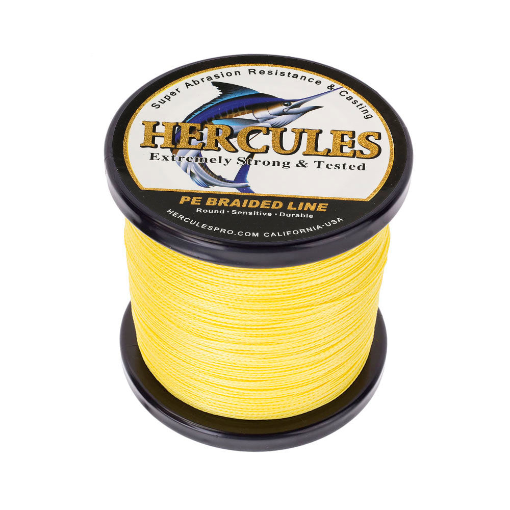 500M 547Yds Yellow 6lb-100lb HERCULES PE Braided Fishing Line 4 Strands