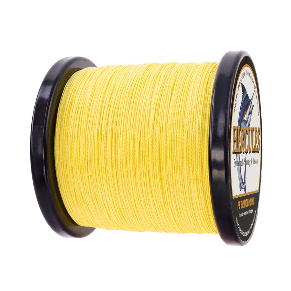 500M 547Yds Yellow 6lb-100lb HERCULES PE Braided Fishing Line 4 Strands