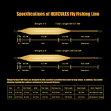 HERCULES Fly Fishing Line Floating WF Fly Line with Double Welded Loop
