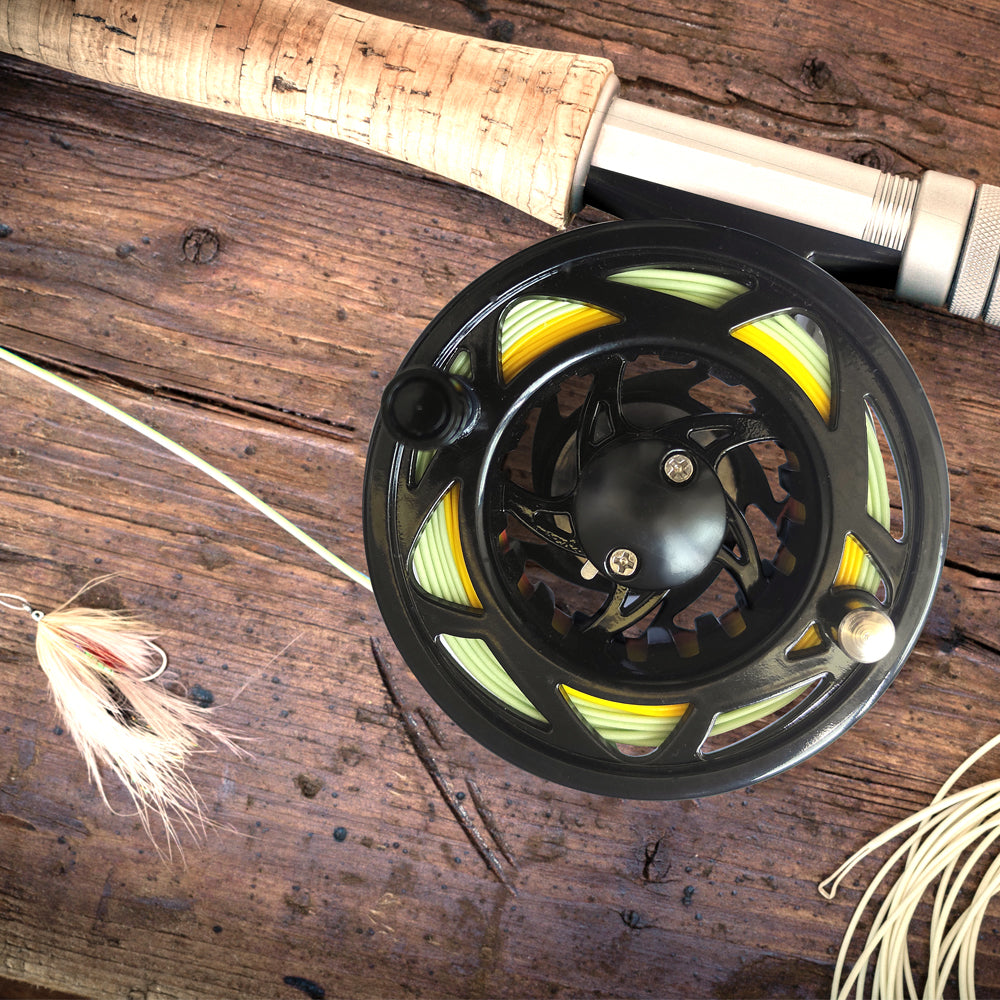 HERCULES Fly Fishing Reel with Push Button Release, Aluminum Alloy