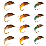 HERCULES Sturdy Realistic Nymph Scud Flies, Fly Fishing Lures, Wet Flies