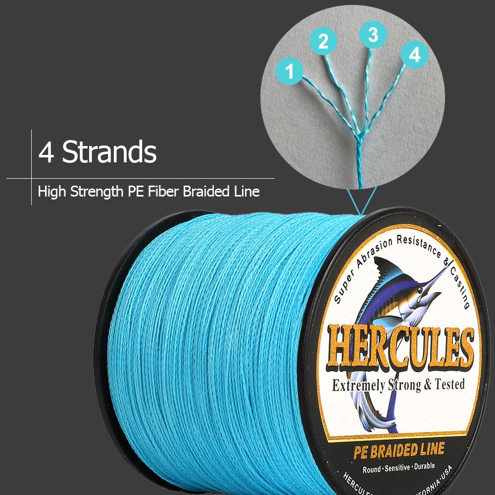 1000M 1094Yds Camouflage 6lb-100lb HERCULES PE PE Braided Fishing Line 4 Strands