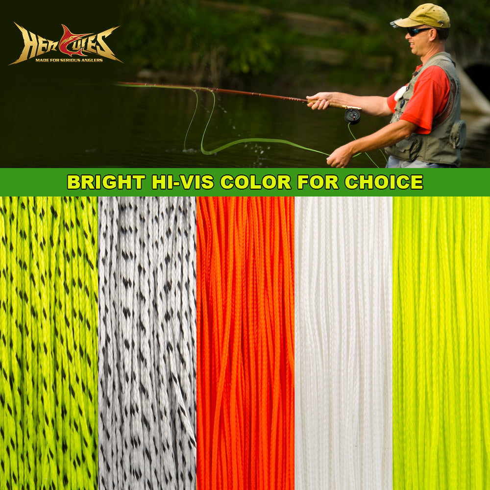 HERCULES Braided Fly Fishing Line Backing with Long-lasting Color
