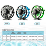 HERCULES Fly Fishing Reel CNC-machined Aluminum Alloy