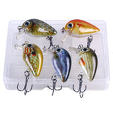HERCULES 5 Pz/scatola Mini Crankbaits Set Esche da Pesca Esche Rigide Swimbaits Barca Oceano Topwater Esche per Trota Spigola Persico Esche da Pesca