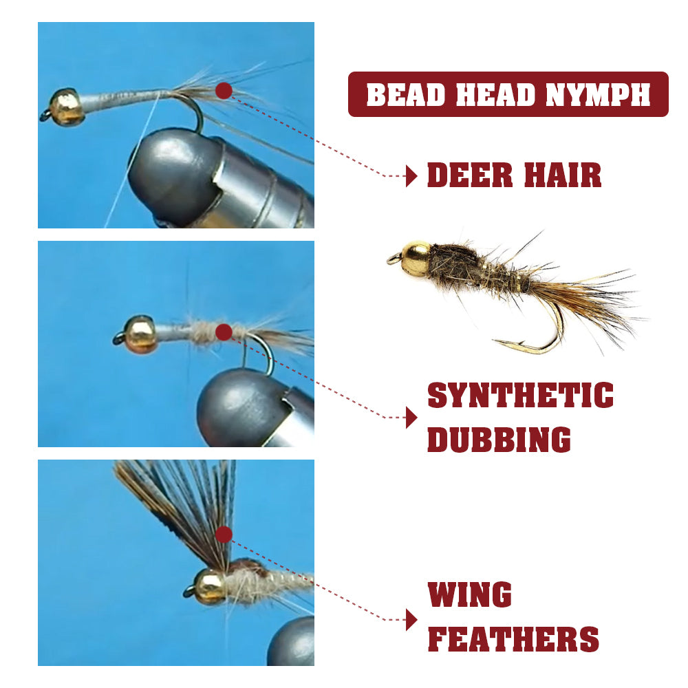 Fly Tying Material Set Feather and Dubbing Starter Kit