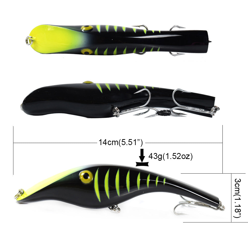 HERCULES Simulated Pike Lure, Submersible Plastic Bait Sinking Lure