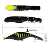 HERCULES Simulated Pike Lure, Submersible Plastic Bait Sinking Lure
