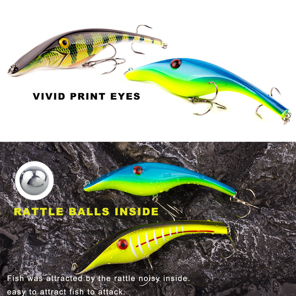 HERCULES Simulated Pike Lure, Submersible Plastic Bait Sinking Lure