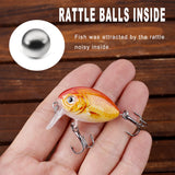 HERCULES 4cm 4g Micro Cranbaits Fishing Lures 5pcs